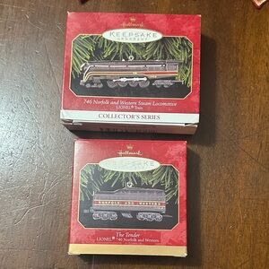 Hallmark Keepsake Collector's Series Train Ornaments - Red and Black